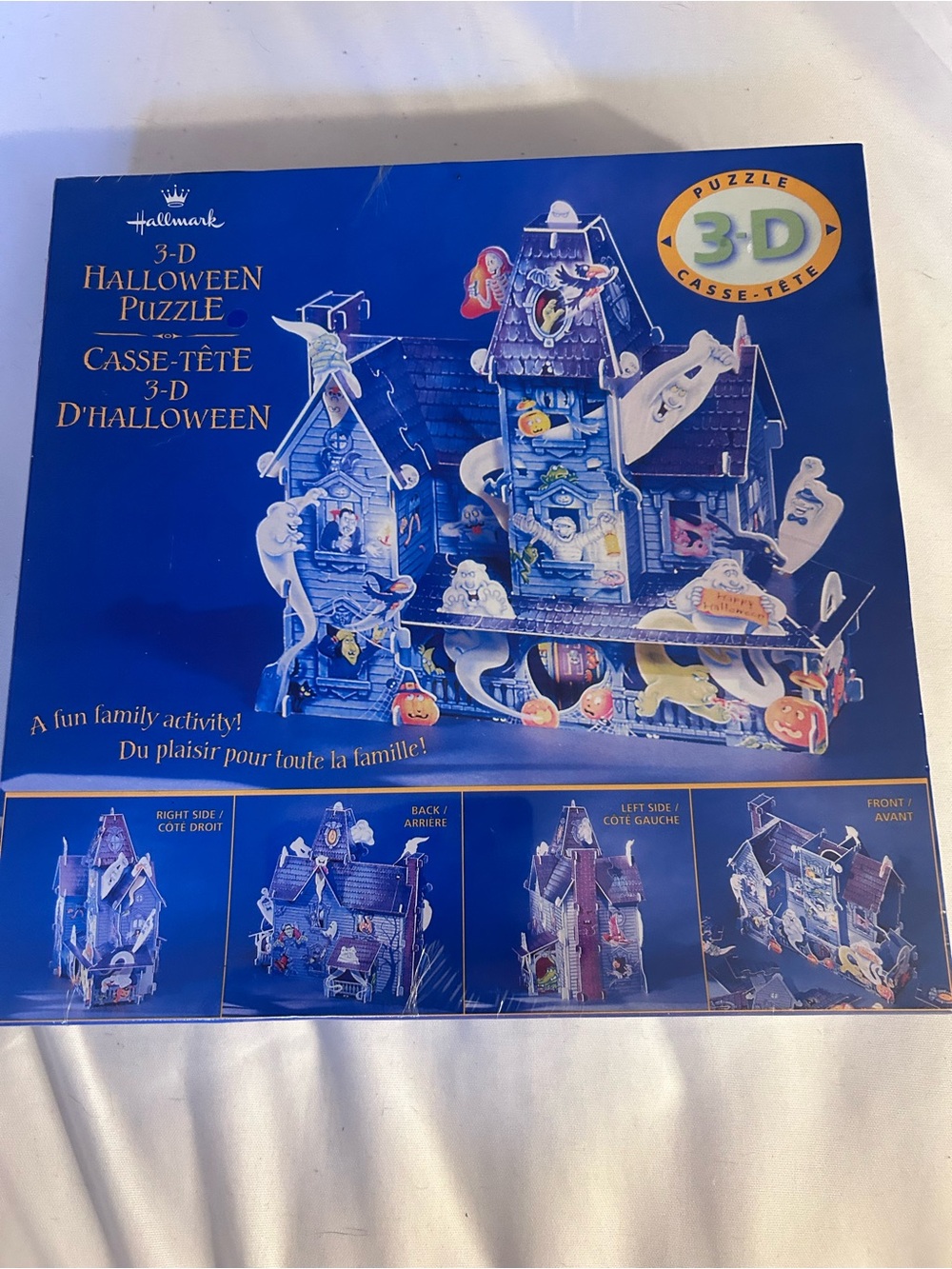 Vintage Hallmark 3-D Halloween Puzzle - Blue Haunted House